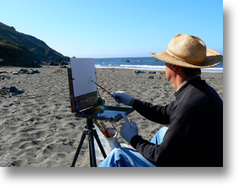 Artist on the Beach